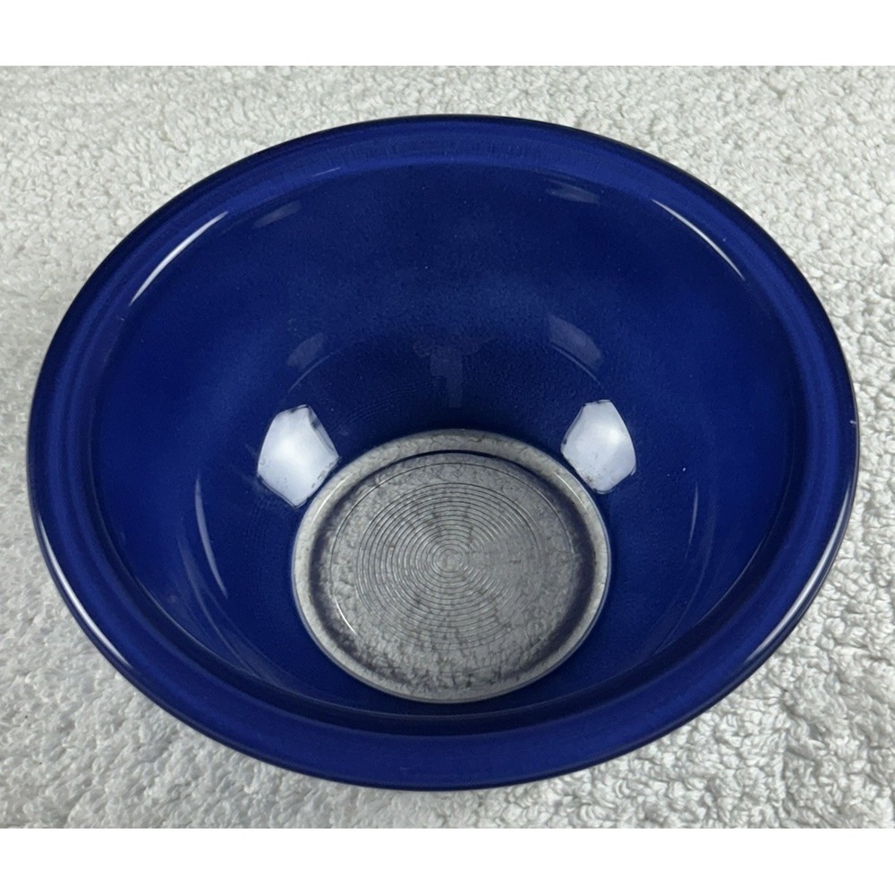 Vintage Pyrex 1L #322 Mixing Bowl Cobalt Blue Clear Bottom **EUC**